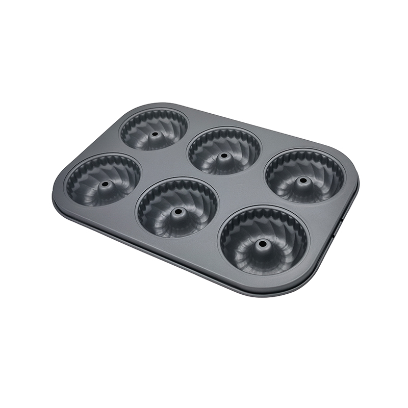 6 Cavity Walnut Donuts Pan for Oven Baking