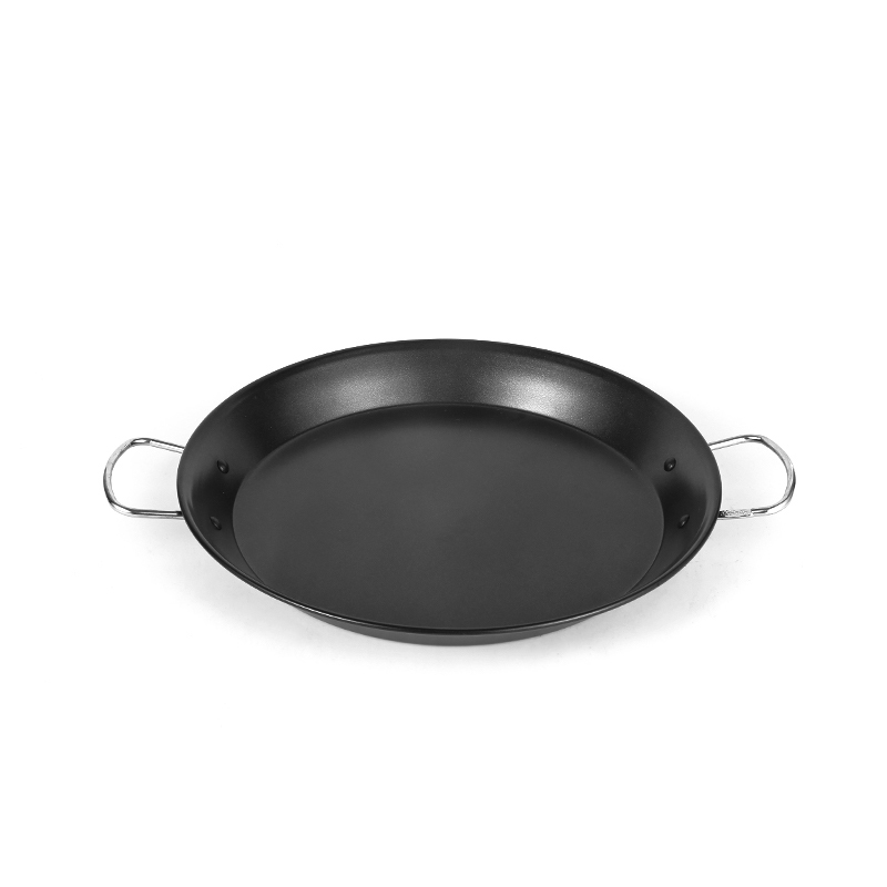 Carbon Steel Seafood Pot Non Stick Paella Pan with Double Handle-L